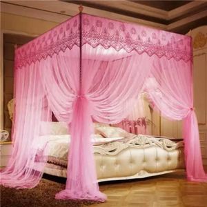 Dimond Ultimate Sleep Protection 4 Steel Stand Mosquito Net  - Pink