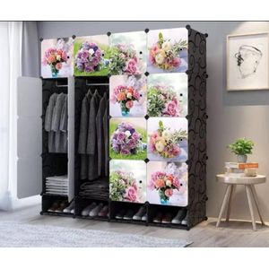 4 Column Plastic Closet - Multi-Color.