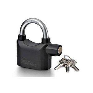 Kinbar High-Security Loud Alarm Padlock - Black