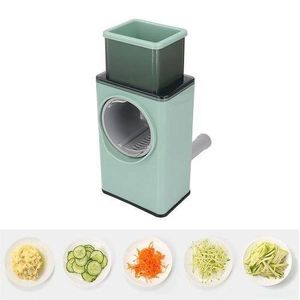 Versatile Rotary Vegetable Slicer and Mandoline Grater
