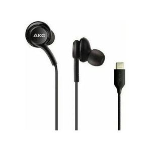 Original Samsung AKG USB-C Headphones Wired Type C Earbud Stereo In-Ear Headsets With in-line Remote & Microphone Black Earphones