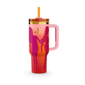 Stanley 30oz Tumbler with Handle Leopard Tumbler and Straw Lids Stainless Steel Coffee Termos Cup Car Mugs Vacuum Cup.Multcolour