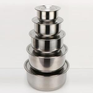 5-Piece Stainless Steel Serving & Stock Pot Set – Durable, Elegant & Multipurpose