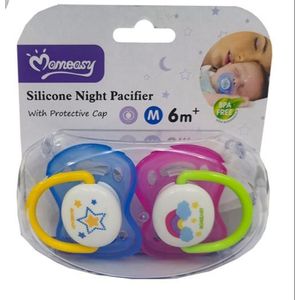Momeasy Baby Pacifiers (2 Pieces)-Yellow,Green