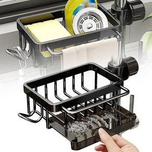 Multi-Functional Faucet-Mounted Sink Caddy with Drainage Tray - Multicolor