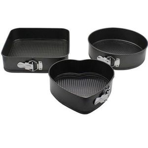 3Pcs Cake Mould Non-stick Bakeware Set - Black