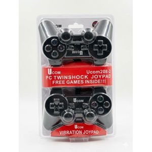 UCOM Pc twinshock joypad. 208-2 dual game controllers