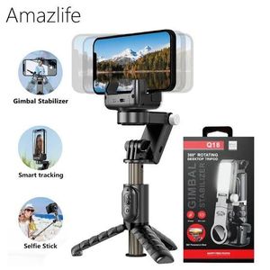Other Q18 Desktop Gimbal Stabilizer Fill Light Selfie Stick Tripod Black