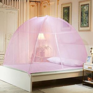 4x6 Foldable Tent-Style Mosquito Net With Zipper Bed Net-Pink