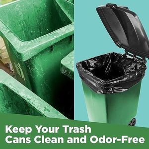 20-Piece Set of Large Heavy-Duty Black Trash Bags (100 Litres)