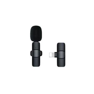 K9 Wireless Lavalier Microphone with DSP Noise Reduction – 360° Omnidirectional, Hi-Fi Sound, Long Battery Life for iPhone, Android, Live Streaming, YouTube, Interviews – Black