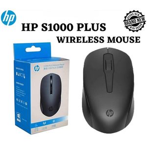 Hp Original S1000 Plus Silent Optical Wireless Mouse – 2.4GHz / 1600DPI Ergonomic, Adjustable DPI Portable for Windows, Mac