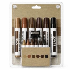 Furniture Repair Kit Wood Markers,Furniture Floor Repair Kit,Odorless Scratch Stain Fix,Leak-Proof Floor Label Pen,Customizable Wood Tone Wax Pen Set,Beginner-Friendly Furniture Care Kit