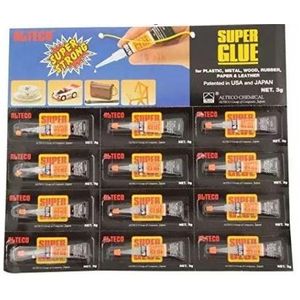 Alteco Super Glue - Black, Yellow 12 Pieces 