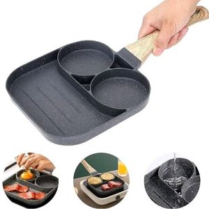 Multifunctional frying pan or divided breakfast pan 3 in 1