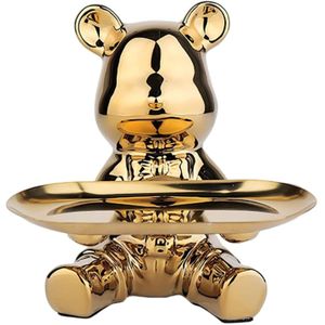 Bear Showpiece for Home, Kitchen, Office , Funcitional as Piggy Bank, Key Bowl for Entryway Table or Jewelry Accessories Tray, Decorative Bowl Gift or Artifact Organizer for Key Holder, Mobile