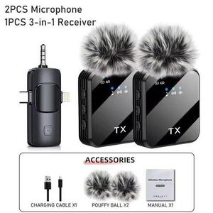 Music Pioneer Wireless Lavalier Microphone for iPhone & Android – Dual Clip-On Mic with Noise Reduction for Vlogging, Interviews & Live Streaming