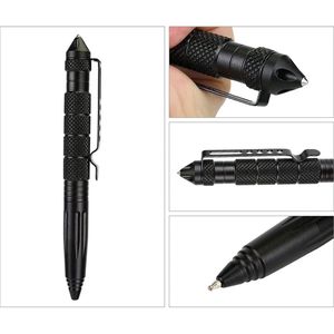 Tactical Ballpoint Pen with 5 Ink Refills, Outdoor Self-Defence Pen, Tungsten Steel Glass Breaker, Writing, Emergency Tool