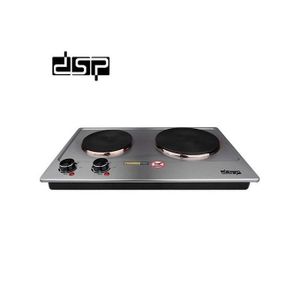Dsp 1500W Portable Electric Double Burner Stove - Silver
