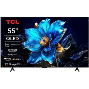 TCL 55" QLED 4K Android Smart Inbuilt Free To Air Decoder Crystal HDR 10 Google TV - Black