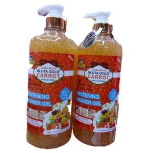Gluta Berry Gluta Gold Carrot Fast action whitening Face & Body Shower bath Body Wash For Whitening,Anti- wrinkle, Brightening,Anti-aging 