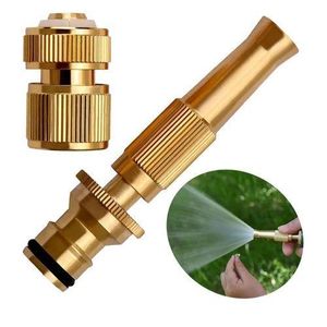 Water Spray Brass Nozzle Suitable for 1/2" Hose Pipe Adjustable Spray