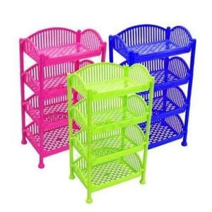 1-Pace Of Plastic Laundry Basket Trolley- Color