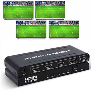 HDTV HDMI Splitter 1×4 – 1 Input to 4 Outputs – 4K UHD – HDCP Compatible-Black