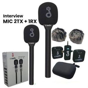 Dual Interview Microphone Set For Podcasts, Interviews, Personal Vlogs - Black 