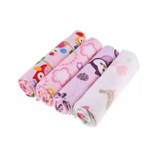 4pcs Cotton Super-soft Flannel Receiving Newborn Baby Girl blanket Swaddle Shawl Baby Bedsheet