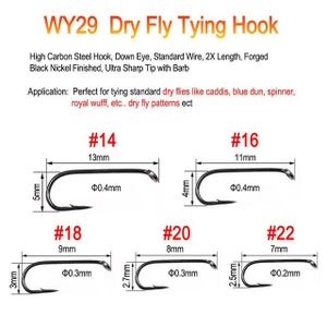 Goture 50pcs Fly Fishing Hooks Dry Fly Tying Hook Palestine