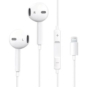 Iphone Wired Lightning Earphone White 