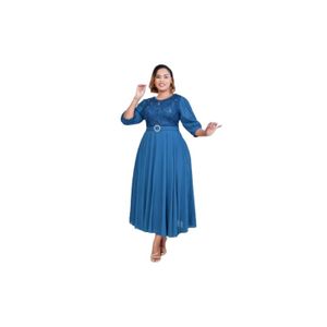 CLASSIC LADIES' ROUND DRESS - BLUE