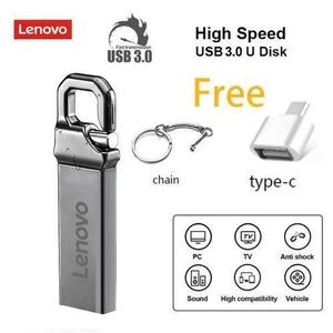Genetic General 2TB USB 3.0 Pen Drive Metal Flash Drive With Type-c 1TB 512GB 256GB High-Speed Storage Waterproof Portable Flash Disk Grey