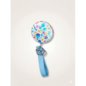 Floral Double-Sided Pocket Makeup Mirror - Compact & Stylish