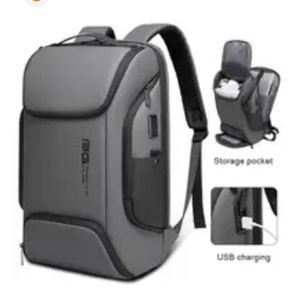 High Capacity Water Resistant Laptop Bag With USB Charging Port-Multcolour