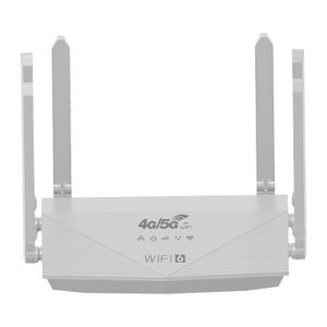 4G/5G LTE WiFi 6 Router –  Unlocked SIM Card Slot, 6 High-Gain Antennas & 4 Gigabit Ports for Home,Office,Outdoor  