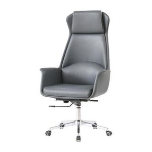 Comfortable Executive Office chair Leather grey 1pc