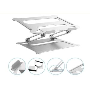 Aluminium Laptop Stand for  Laptops Lift for Desk Metal Holder Compatible with 10 to 17 Inch -Silver