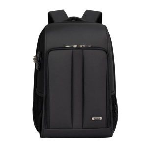 Black Water Resistant Laptop Backpack 15.6 17 Inch - Black