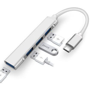 Music Pioneer USB C HUB 3.0 Type C 3.0 4 Port Multi Splitter Adapter OTG USB -Silver