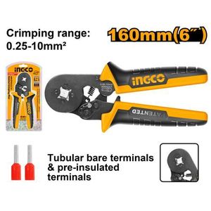 INGCO HRCPG05210 - Ratchet Crimping Plier - Orange