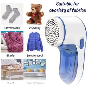 Lint Remover Fabric Shaver for Clothes Wool Cotton Upholstery Pills Portable Bobble Remover Battery Operated -White