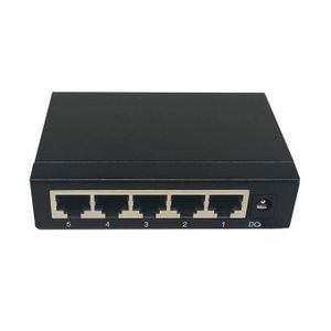 5 Ports Network Switch 10/100Mbps- RJ45 Ports Auto Negotiation- Black