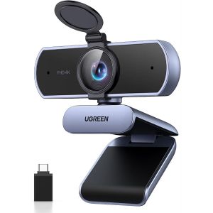 Ugreen 4K@30fps Webcam for PC Ultra HD Web Camera with Noise-canceling Mics - Black