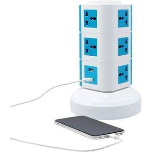 Multifunctional Tower Extension With Usb Ports - Multicolor