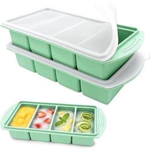 Multi-Compartment Silicone Freezer Tray with Lid