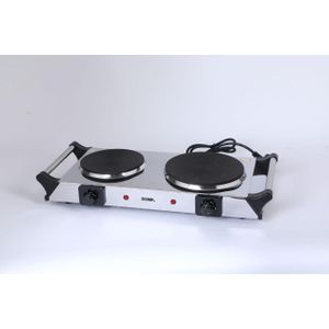Double burner electric hotplate 