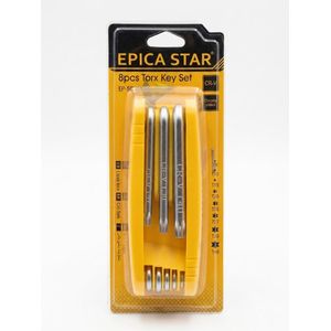 8pcs Torx Key Set – Chrome Vanadium Hex Star Allen Wrench Tool Set