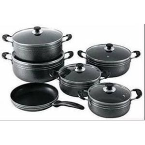 Non Stick Serving And Cooking Dishes-Black